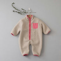 Winter Children's Warm Berber Fleece Jumpsuit