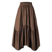 High-waisted Elasticated Maxi Skirt Retro Long Dress