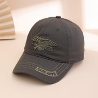Spring And Autumn Fashion Patchwork Embroidered Letter Baseball Cap, Military Style Outdoor Versatile Straw Hat