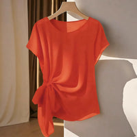 Summer New Lightweight Womens Crew-Neck T-Shirt