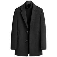Single-breasted Woolen Coat Men's Clothing