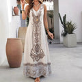 White Bohemian Style Dress For Women