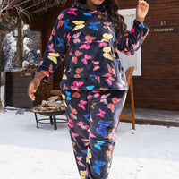 Large Size Pajamas European And American Printed Velvet Women