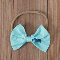 Love Pattern Long Sleeve Round Neck Jumpsuit Romper Bow Hair Band 2 Pieces