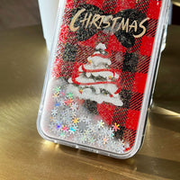 Christmas Tree Quicksand Snowflake Protective Cover Phone Case