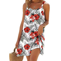 Printed Vest-style Slip Dress For Women