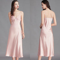 Pajamas Women Summer Ladies Ice Silk