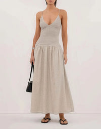 V-neck Slip Loose-fit Womens Dress