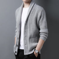 Men's Classic Lapel Cardigan Casual Sweater