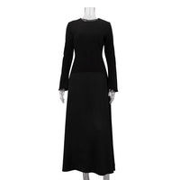 European And American-style Designer Round-neck Long-sleeve Autumn Dress