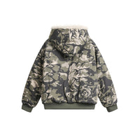 Cotton-padded Jacket Male And Female Personality Hooded Simple Fur Collar Coat