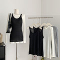 Autumn New Solid Color Round Neck Long Sleeve Top Sling Dress Women's Slim Fit Elegant Two-piece Set