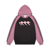 American Raglan Sleeve Color Stitching Hoodie Men