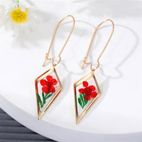 Creative Dried Flowers Ear Ring Simple Preserved Fresh Flower Eardrops