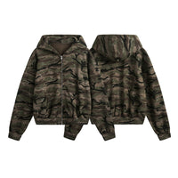 Autumn New American Retro Camouflage Hooded Sweatshirt