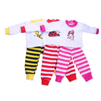 Girl Doll Cartoon Striped Clothes Suit