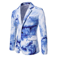 Men's Printed Single Breasted Casual Suit Jacket