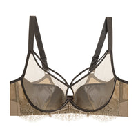Women's Crystal Glasses Silk Thousand-hole Thin Cup Bra