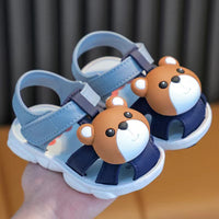 Summer Baby Plastic Toddler Shoes Closed Toe Non-slip Cute Super Soft Velcro Baby Cartoon Indoor And Outdoor Sandals