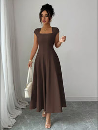 Fashionable And Elegant Slim-fit Tank Dress With A-line Skirt For Women