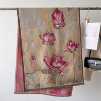 Autumn And Winter New Cashmere-like Thickened Oil Painting Jacquard Scarf