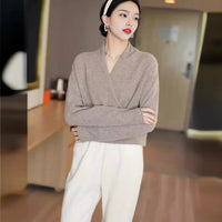 Long-sleeve Loose Sweater Wool Knitwear Womens