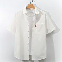 Men's Short Sleeve Shirt Youth Fashion Simple Plus Size