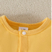 3-piece Short-Sleeve Romper Set For Baby Girls