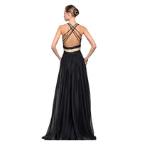 Womens Slim-Fit Sleeveless V-Neck Patchwork Dress