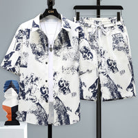Men's Casual Sports Cool Shorts Two-piece Set