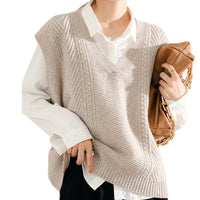Women's Korean-style Knitted Sweater V-neck Vest