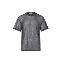 Western Style See-through Mesh Short-sleeved T-shirt For Boys