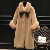 Women's Casual Sheep Shearing Coat Mid-length