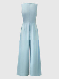 Women's Solid Color Wide Leg Jumpsuit