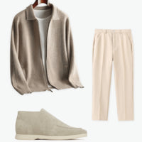 Men's Solid-Color Warm Knitted Cardigan
