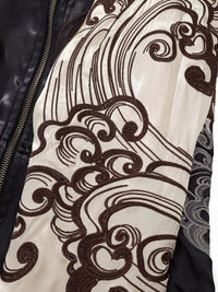 Mens Loose Fit Polyester Embroidered Chinese Style Jacket