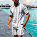 Men's Casual Resort Shirt And Loose Shorts Set