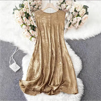 Summer Short Sleeve V Neck Dress