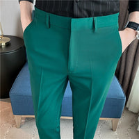 Men's Springsummer Draping Solid Color Casual Suit Pants Stretch Comfortable Suit Pants Trousers