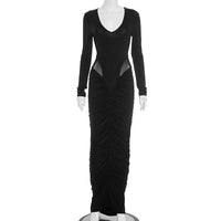 Women's Elegant Tight-Fitting Long-Sleeve Sheath Dress