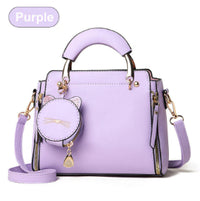Cute Little Cat Design Large-Capacity Shoulder Square Bag