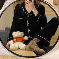 New Women's Pajamas Long-sleeve Thin Casual And Super-comfy Loungewear Set