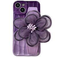 Purple Lace Floral Wristband Phone Case
