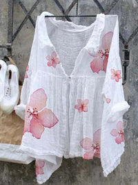 Amazon Cross-border New Arrival Fashion Women's Shirt Natural Landscape Avatar Print