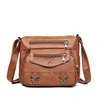 Crossbody Soft Leather Versatile Multi-pocket Shoulder Bag