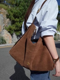 Matte Retro Commuter Tote Handbag Shoulder Bag