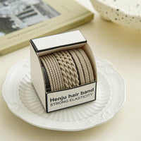Summer Highly Elastic Rubber Band Women's Hair Rope Headdress Simple Woven Headband Durable