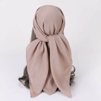 Women's Cotton And Linen Solid Color Retro Artistic Scarf