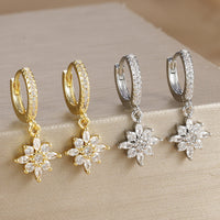 Diamond SUNFLOWER Earrings Fashion Exquisite Women