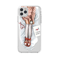 Fashion Lady Mobile Phone Case Transparent TPU Soft Protective Cover